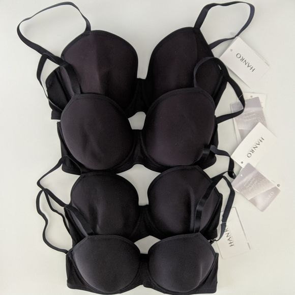 NWT HANRO Smooth Illusion Spacer T-Shirt Underwire Bra in Black - Picture 10 of 10
